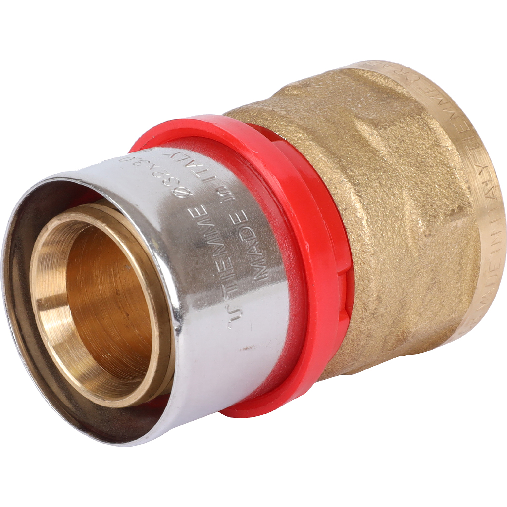 Муфта TIEMME с внутренней резьбой 32x1 для металлопластиковых труб прессовой, 1650050