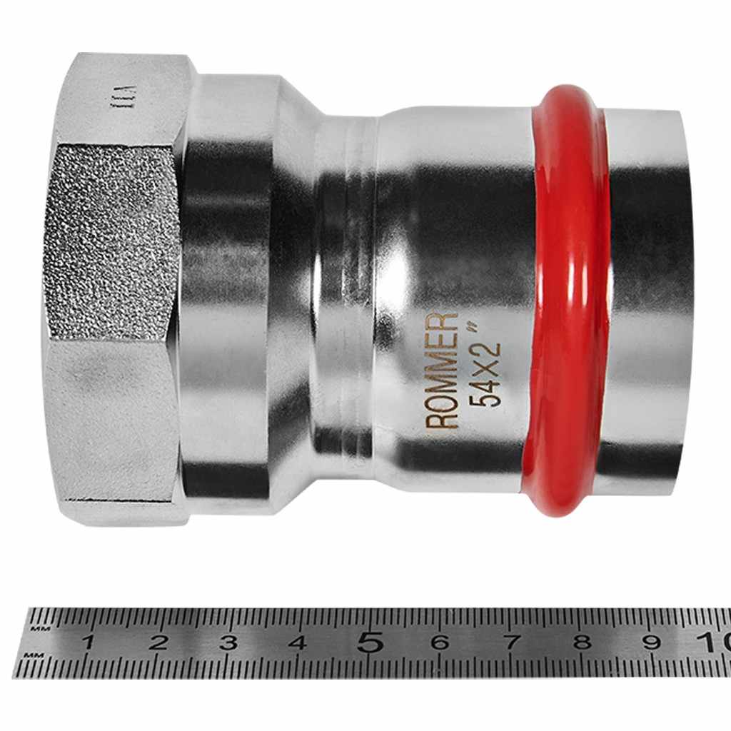 Переходник ROMMER ВПр-ВР, 54х2, из нержавеющей стали прессовой, RSS-1022-000542