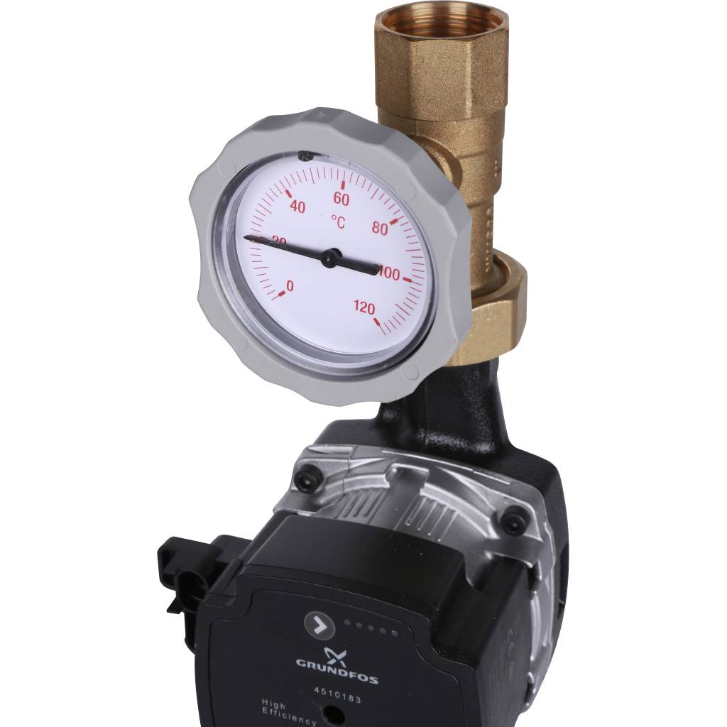 Группа насосная Meibes, поколение 8, UK с нас. Grundfos UPM3 Hybrid 25-70* , прямой контур, 1, M66811.36