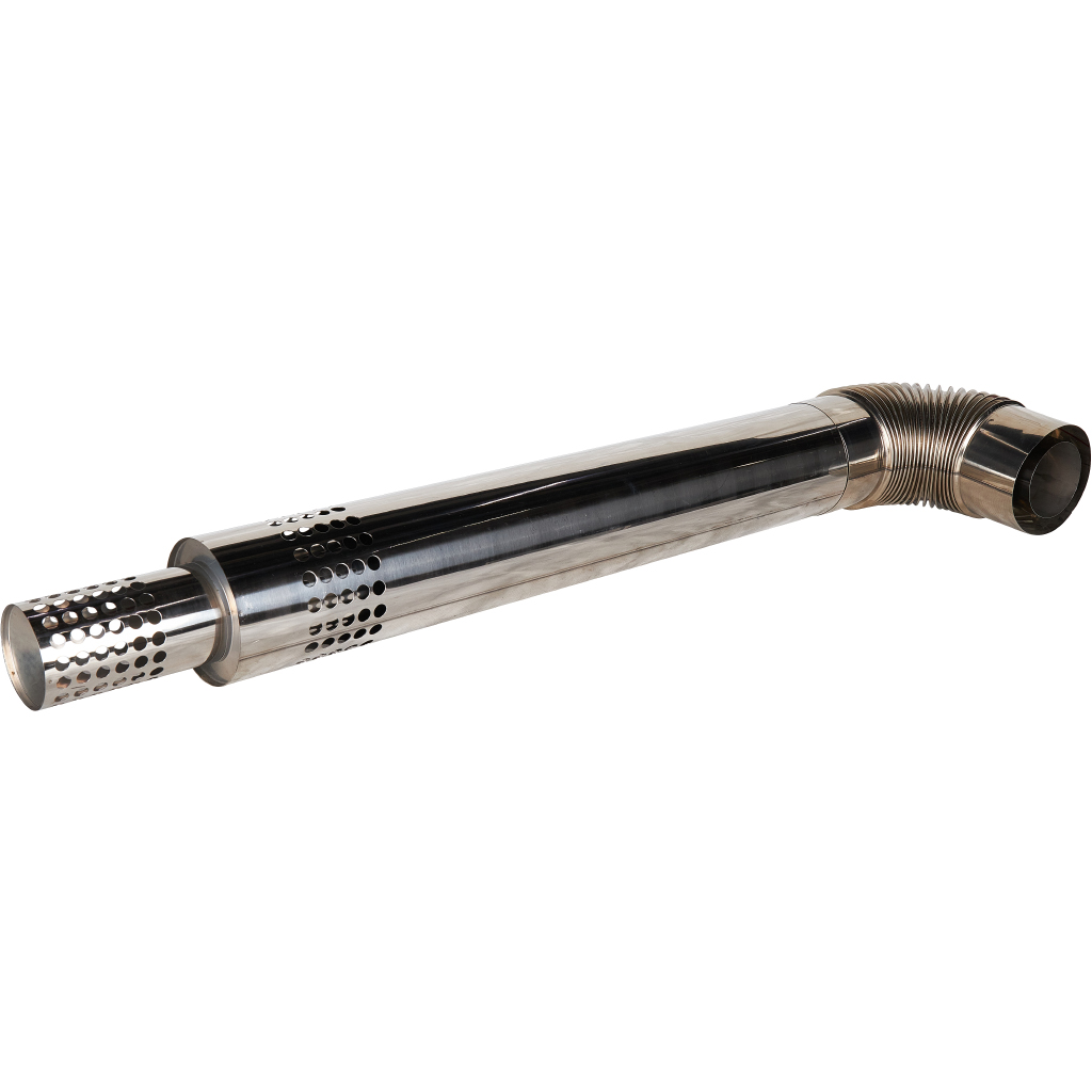 Дымоход коаксиальный универсальный Mizudo (40 и 44 кВт) из нержавеющей стали 80/120 L 1100 (с адаптером 60 на 80 внутренний), AF.05.01.0020