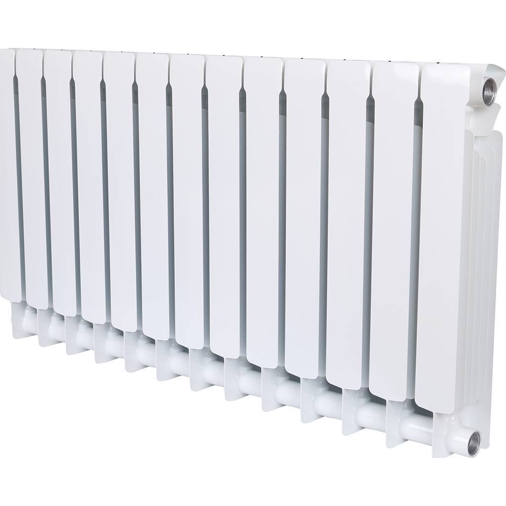 Радиатор биметаллический RIFAR BASE 500 13 секций боковое подключение (белый RAL 9016), 1RB50-13