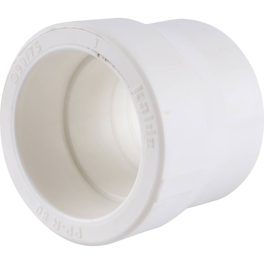 Муфта переходная Kalde 90x75 для полипропиленовых труб под сварку (цвет белый), 3212-rdc-907500