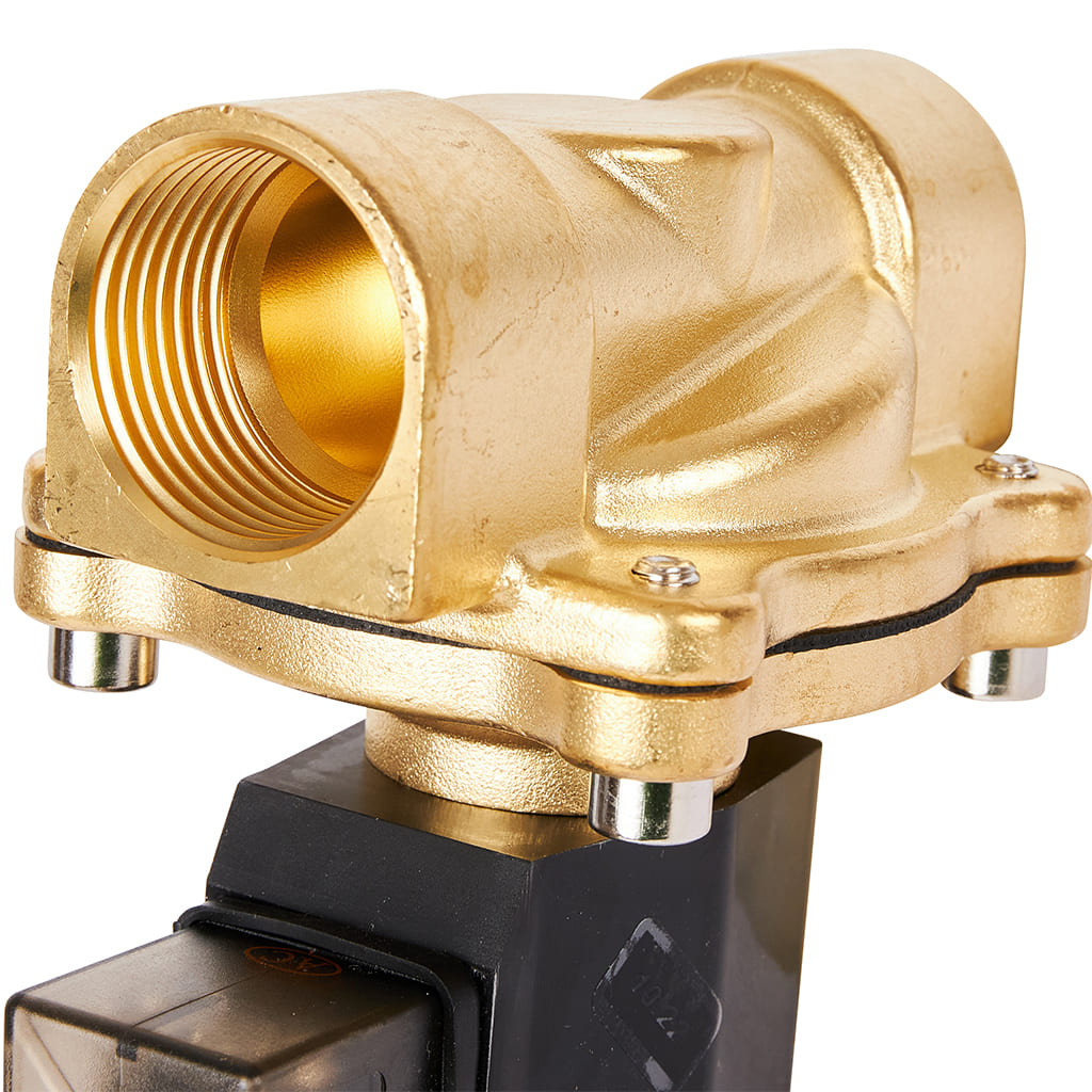 Клапан электромагнитный (соленоидный) двухходовой РОСМА СК-11-25 G1, НЗ, 220В, прямого действия, корпус - латунь, уплотнение - NBR, 00000011327