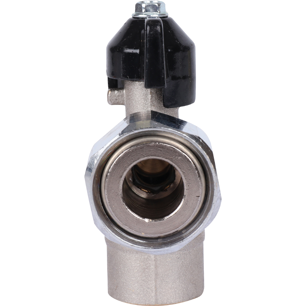 Кран шаровой STOUT 1/2x3/4 с накидной гайкой угловой, ВР/накидная гайка, ручка бабочка