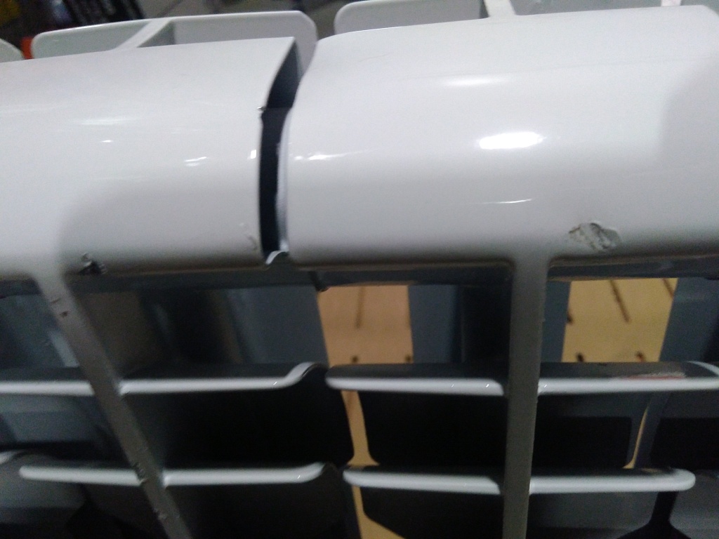 Уцененный товар (сколы, замятие (БОЙ СКЛАДА)): Радиатор алюминиевый ROMMER Profi 500 8 секции (AL500-80-80-100) (RAL9016), RAL-1210-050008