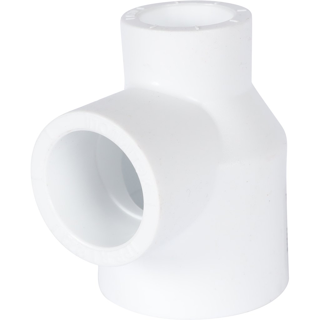 Тройник переходной Политэк 32х25х20 для полипропиленовых труб под сварку (цвет белый), 9300322520