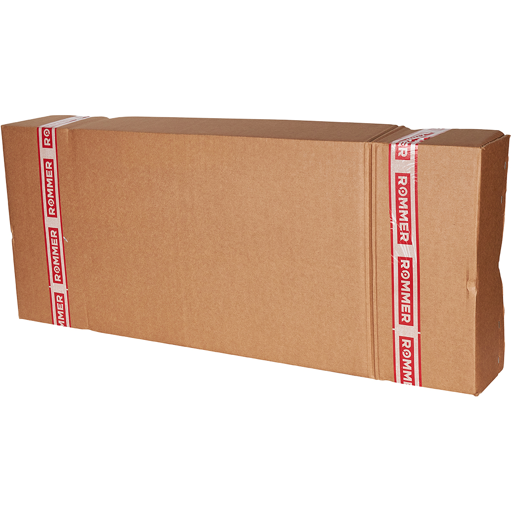 2-х трубчатый радиатор стальной ROMMER RST 2030/20 секций нижнее правое подключение RAL9016, RST-203020-020