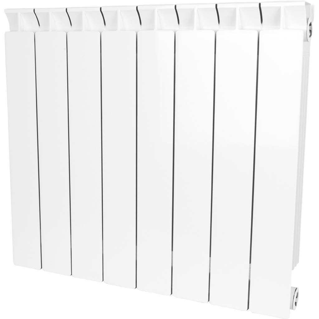 Радиатор биметаллический STOUT STYLE 500 8 секций боковое подключение (белый RAL 9010), SRB-0110-050008