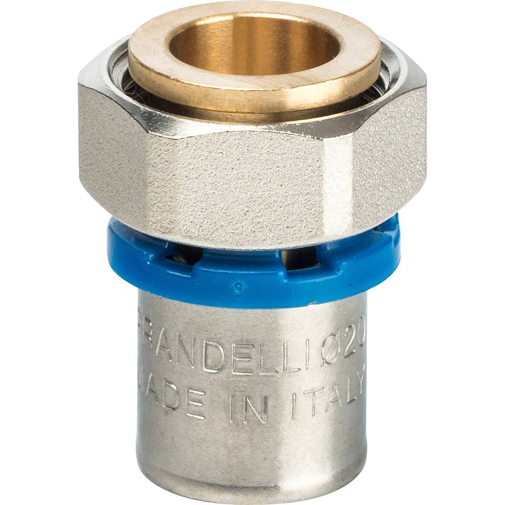 Переходник Prandelli Multyrama с накидной гайкой 20 х 2,0 х 3/4 профиль H, TH, U, 509.15.52.0