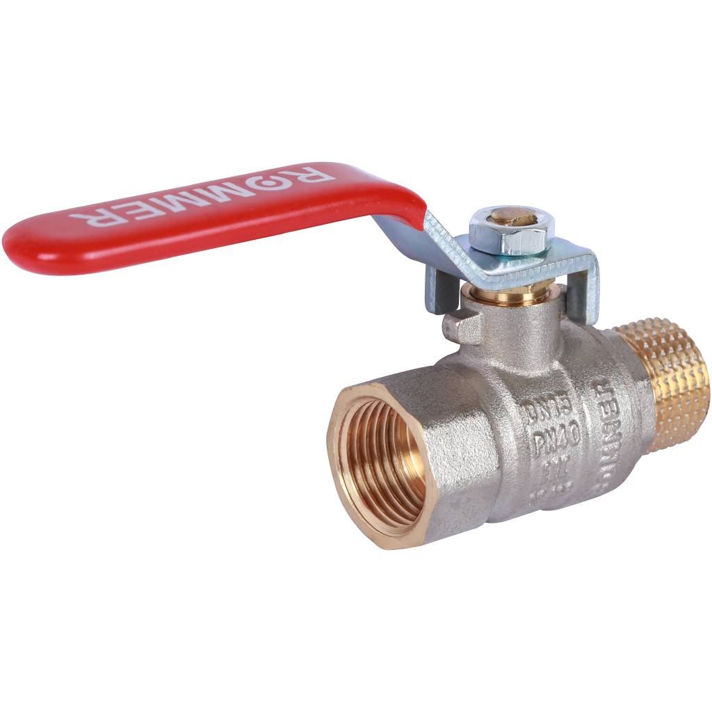 Кран шаровой ROMMER 1/2 ВН/НР, ручка рычаг, RBV-0002-0210315