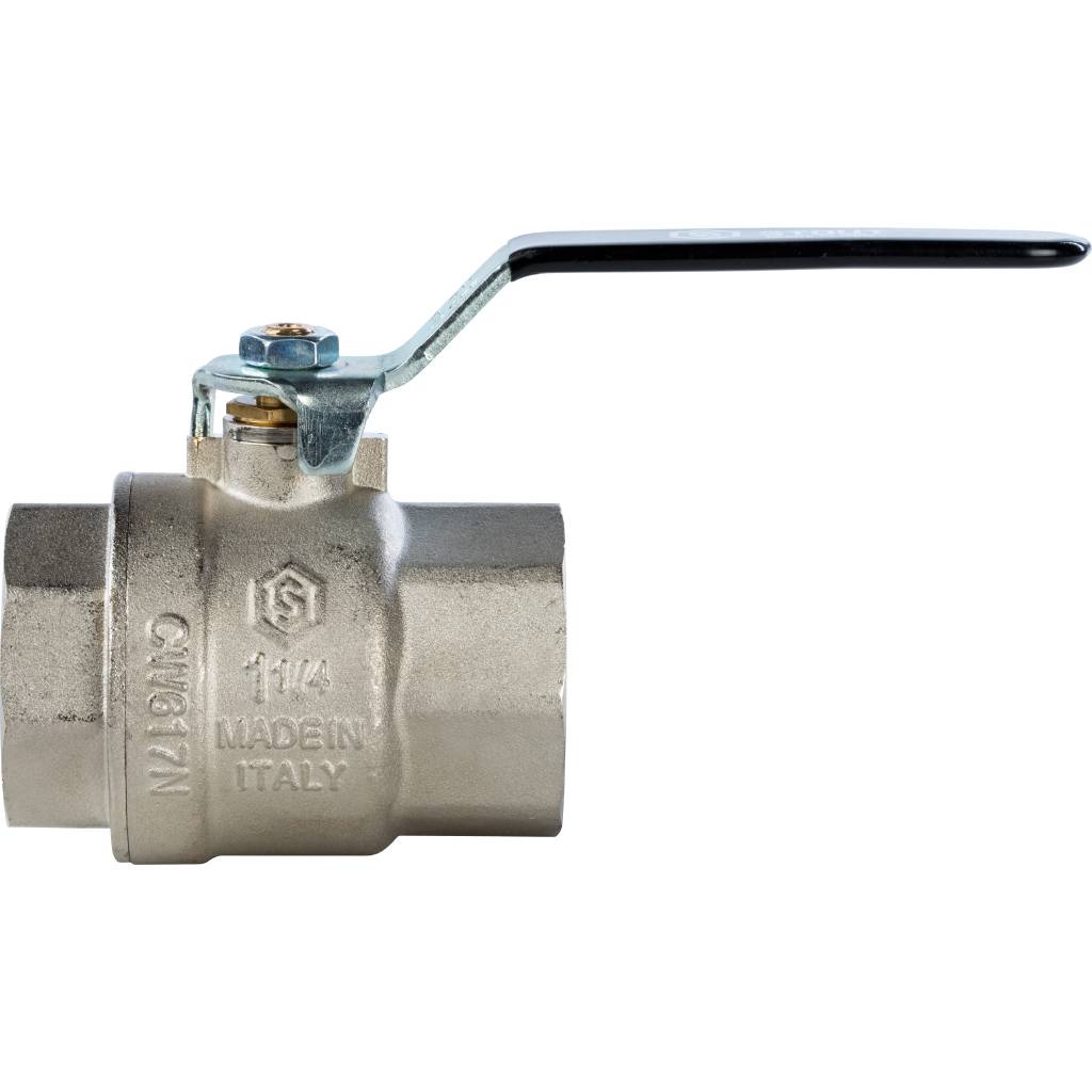 Кран шаровой STOUT полнопроходной, ВР/ВР, ручка рычаг 1 1/4