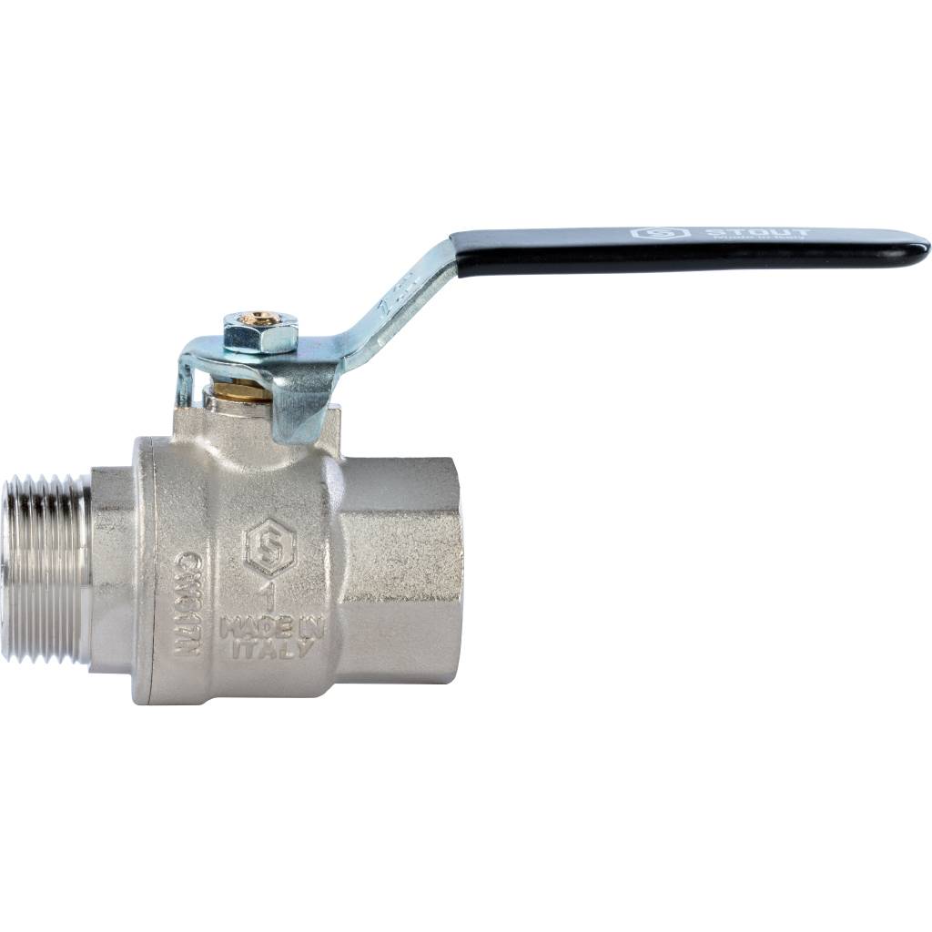 Кран шаровой STOUT полнопроходной, ВР/НР, ручка рычаг 1, SVB-0003-000025