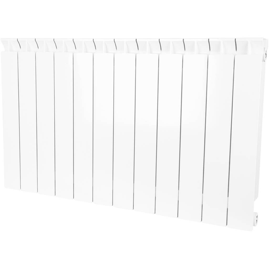 Радиатор биметаллический STOUT STYLE 500 12 секций боковое подключение (белый RAL 9010)