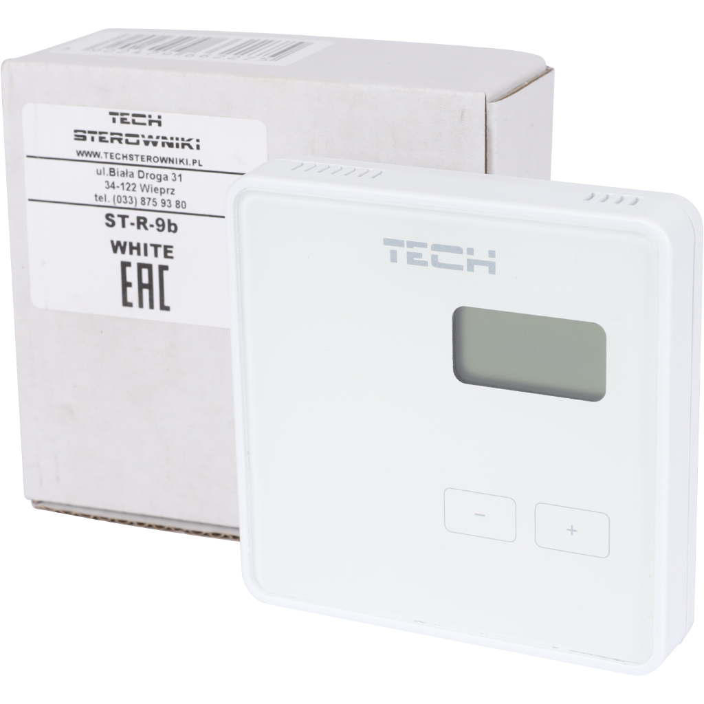 Проводной комнатный терморегулятор белый TECH R-9b
