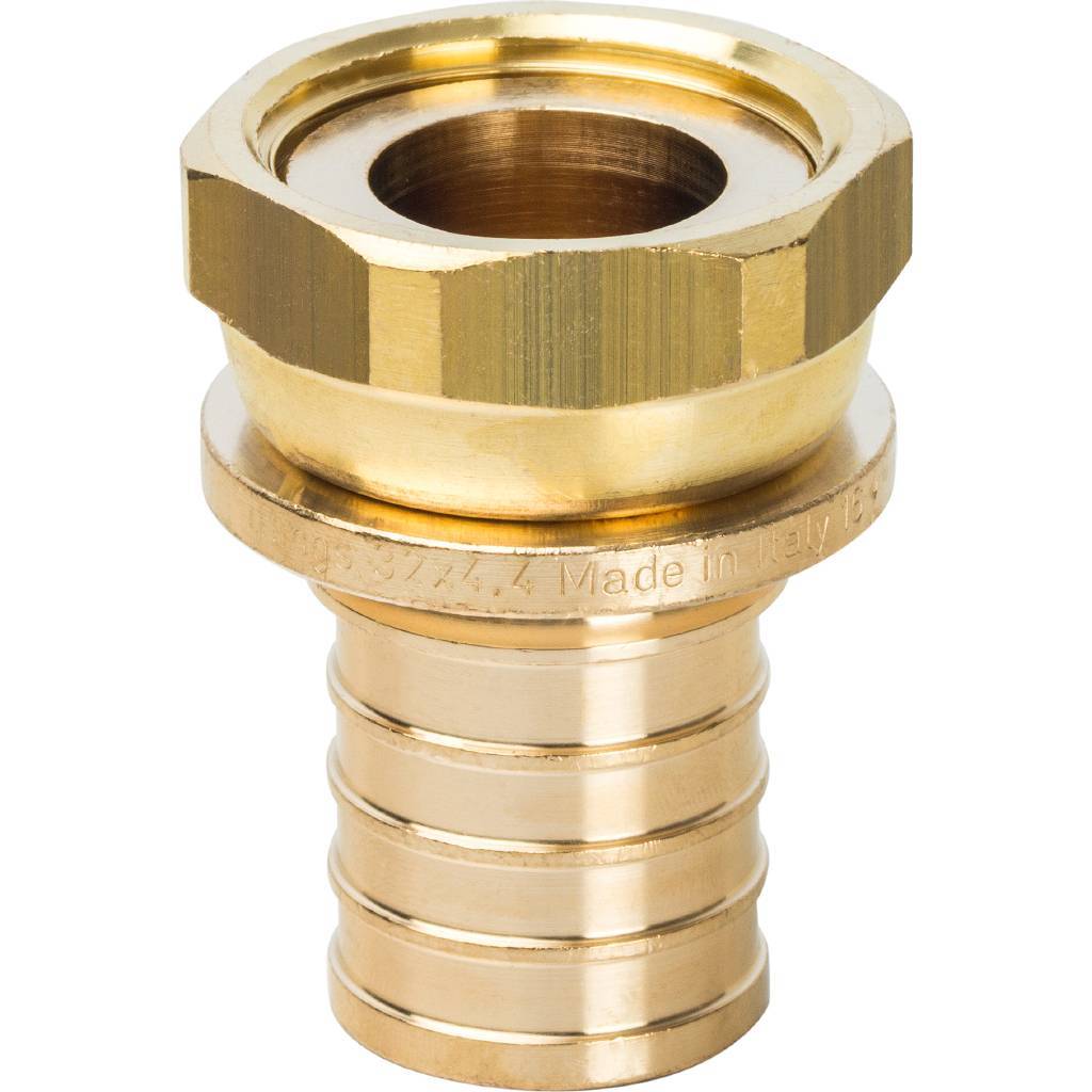 Переходник STOUT с накидной гайкой 32xG 1 для труб из сшитого полиэтилена аксиальный