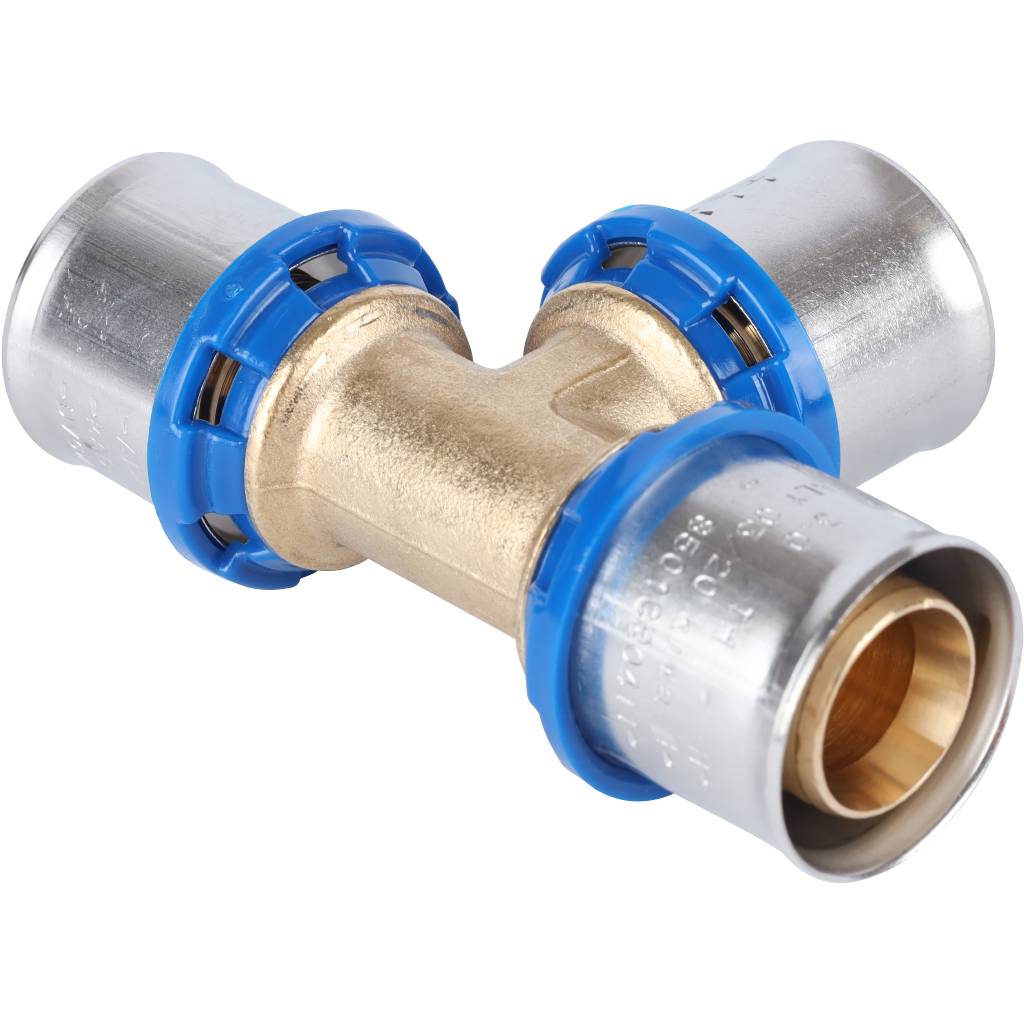 Тройник равнопроходный APE 26х26х26 для металлопластиковых труб прессовой, ARL2200333