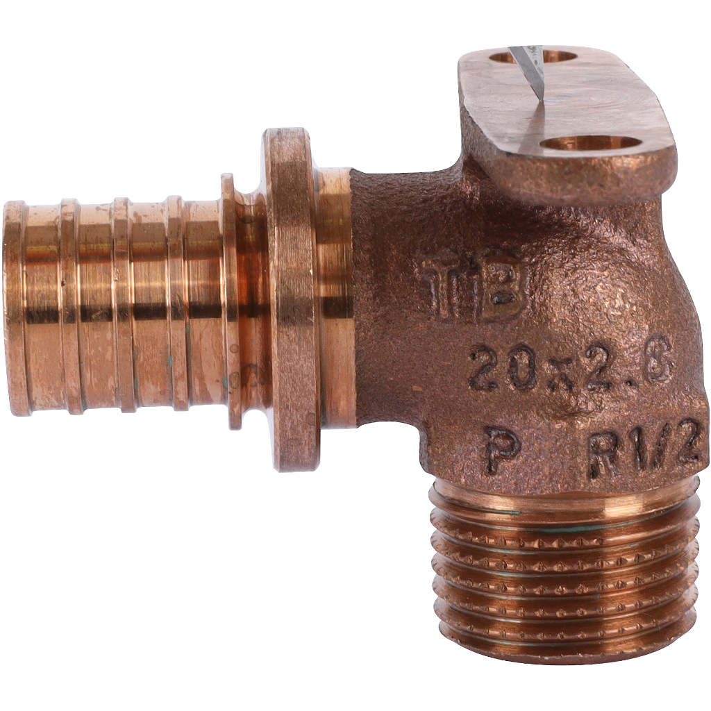 Угольник настенный РЕХАУ с наружной резьбой 20-R 1/2 RX+ для труб из сшитого полиэтилена аксиальный