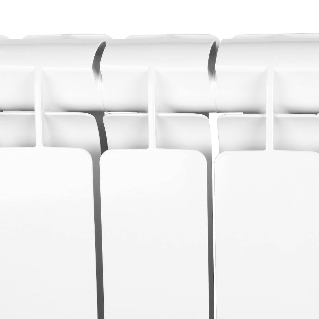 Радиатор алюминиевый STOUT Bravo 500 14 секции нижнее правое подключение (белый RAL 9010), SRA-0120-050014