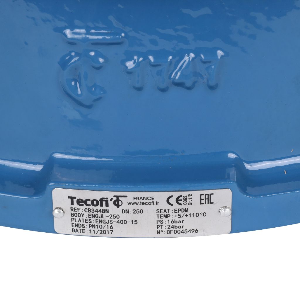 Клапан обратный Tecofi Ду250 Ру16 2/ств межфланцевый из чугуна, CB3448N-EP0250