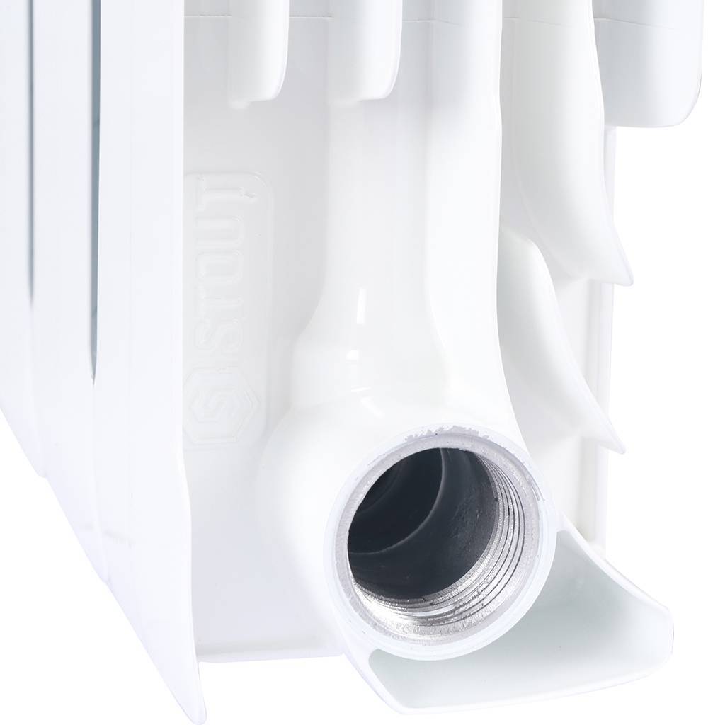 Радиатор биметаллический STOUT Space 500 11 секций боковое подключение RAL9016, SRB-0310-050011