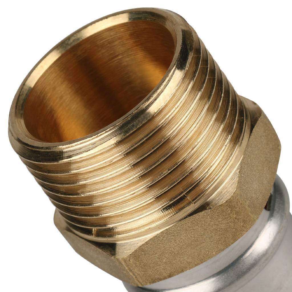 Переходник STOUT с наружной резьбой 1 х26 для металлопластиковых труб прессовой, SFP-0001-000126