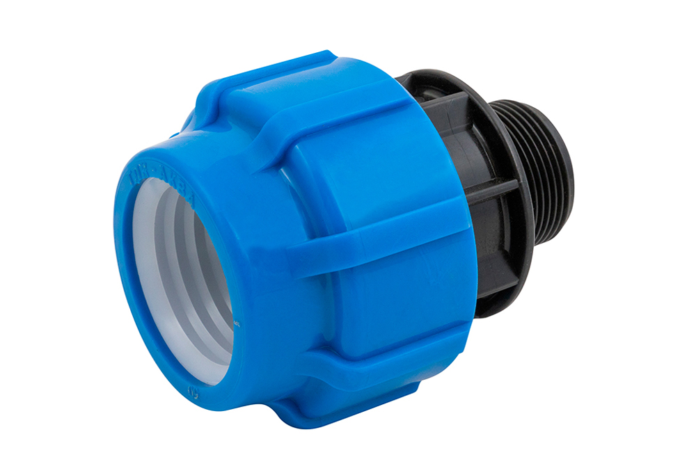 Муфта ПНД Политэк переходная с наружной резьбой 50 х 1 1/4 ТПК-АКВА, 50031450