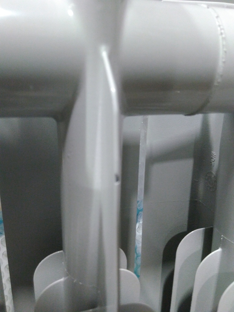 Уцененный товар (скол краски на ламели, замятие ламелей): Радиатор алюминиевый ROMMER Profi 500 12 секции (AL500-80-80-100) (RAL9016), RAL-1210-050012