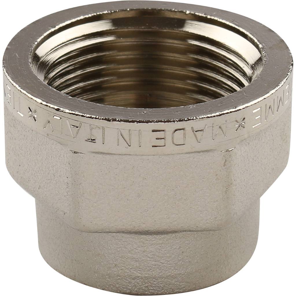 Муфта TIEMME ВВ никелированная 3/4х1/2 для стальных труб резьбовой, 1500193