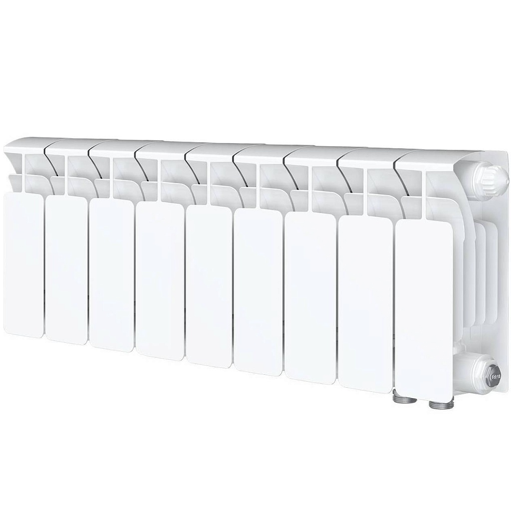 Радиатор биметаллический RIFAR BASE VENTIL 200 BVL 9 секций нижнее левое подключение (белый RAL 9016), 1RB20.VL-9