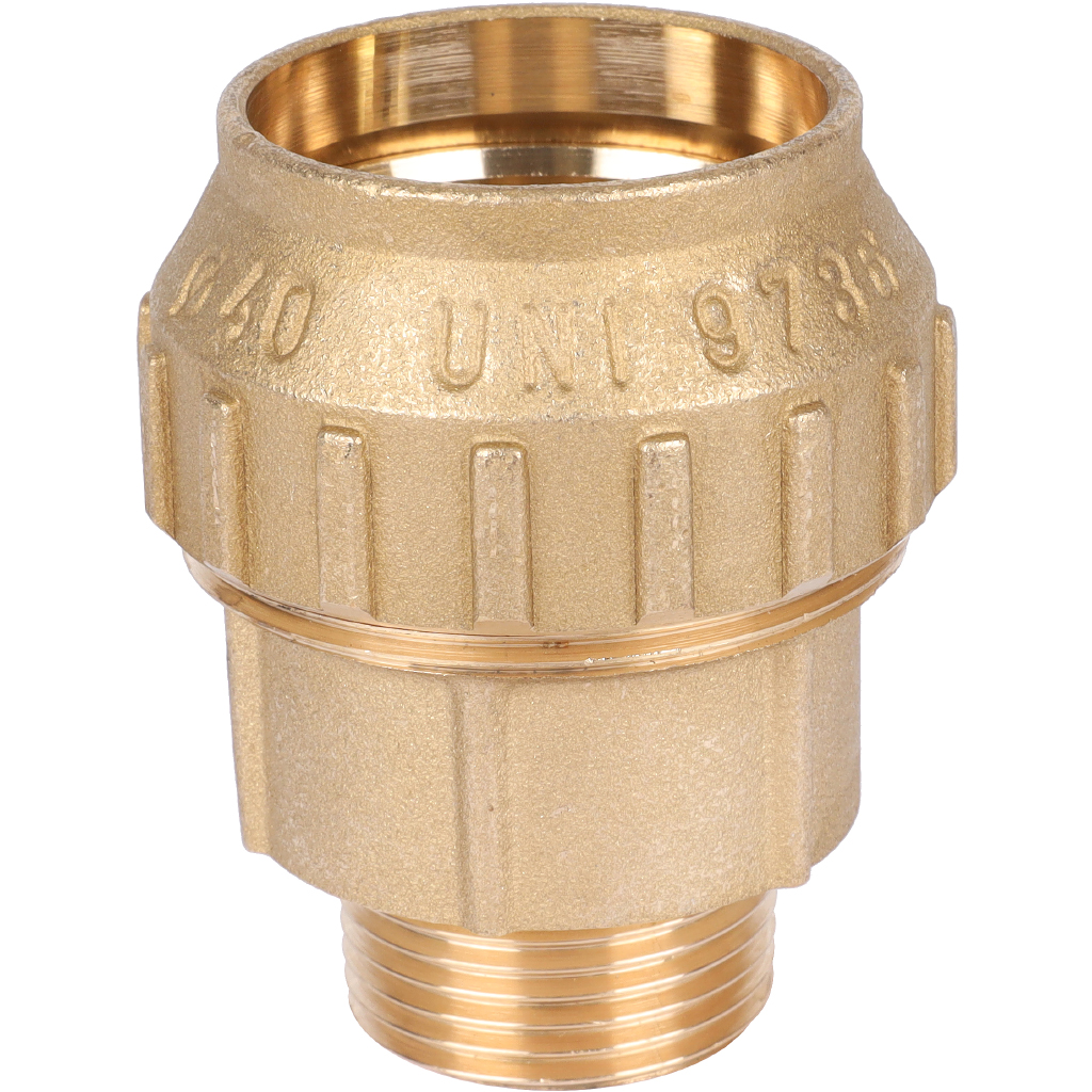 Муфта TIEMME с наружной резьбой 40х1 для труб ПНД винтовой, 3400028