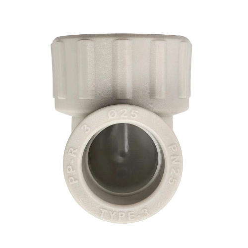 Угольник комбинированный PPR внутренняя резьба 25х 3/4,  серый, РТП