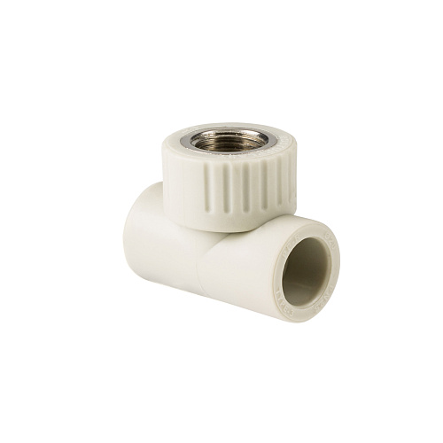 Тройник комбинированный PPR внутренняя резьба 25х 3/4,  серый, РТП