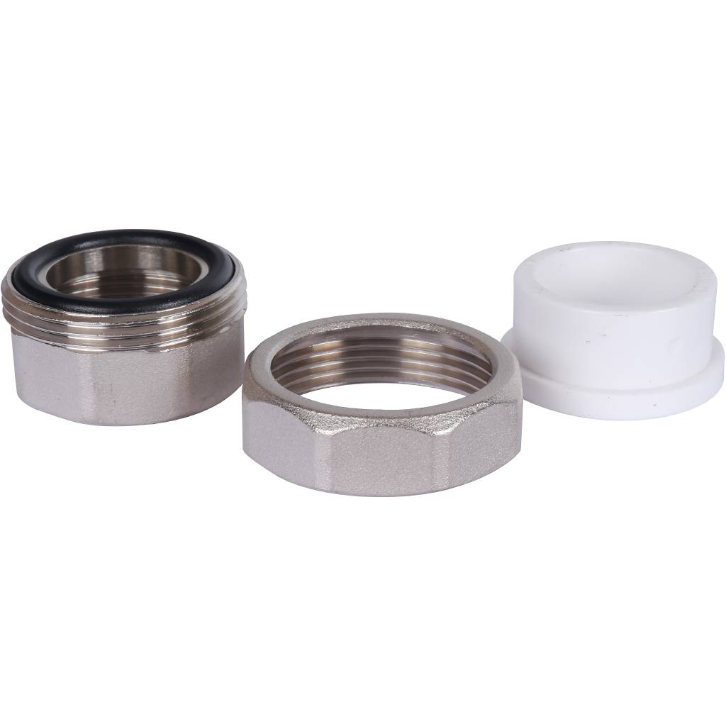 Муфта разъемная с внутренней резьбой Политэк 32х1 1/4 для полипропиленовых труб под сварку (цвет белый), 9801003214