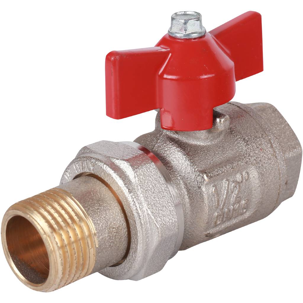 Кран шаровой Itap IDEAL 098 1/2 с накидной гайкой полнопроходной (бабочка), 26096