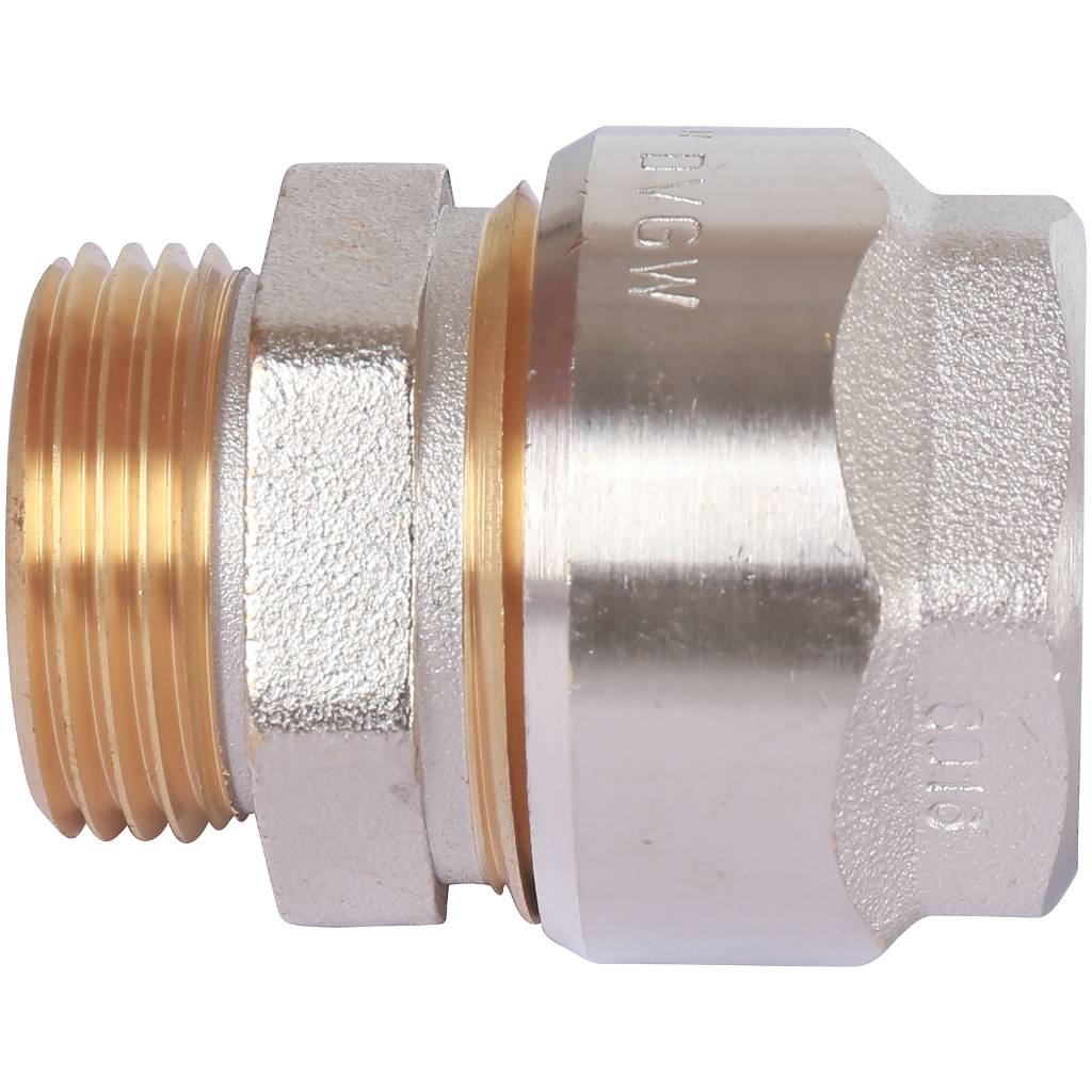 Фитинг Meibes резьбовой латунный Plus для стальных труб 1/2”*3/4” НР, F13063