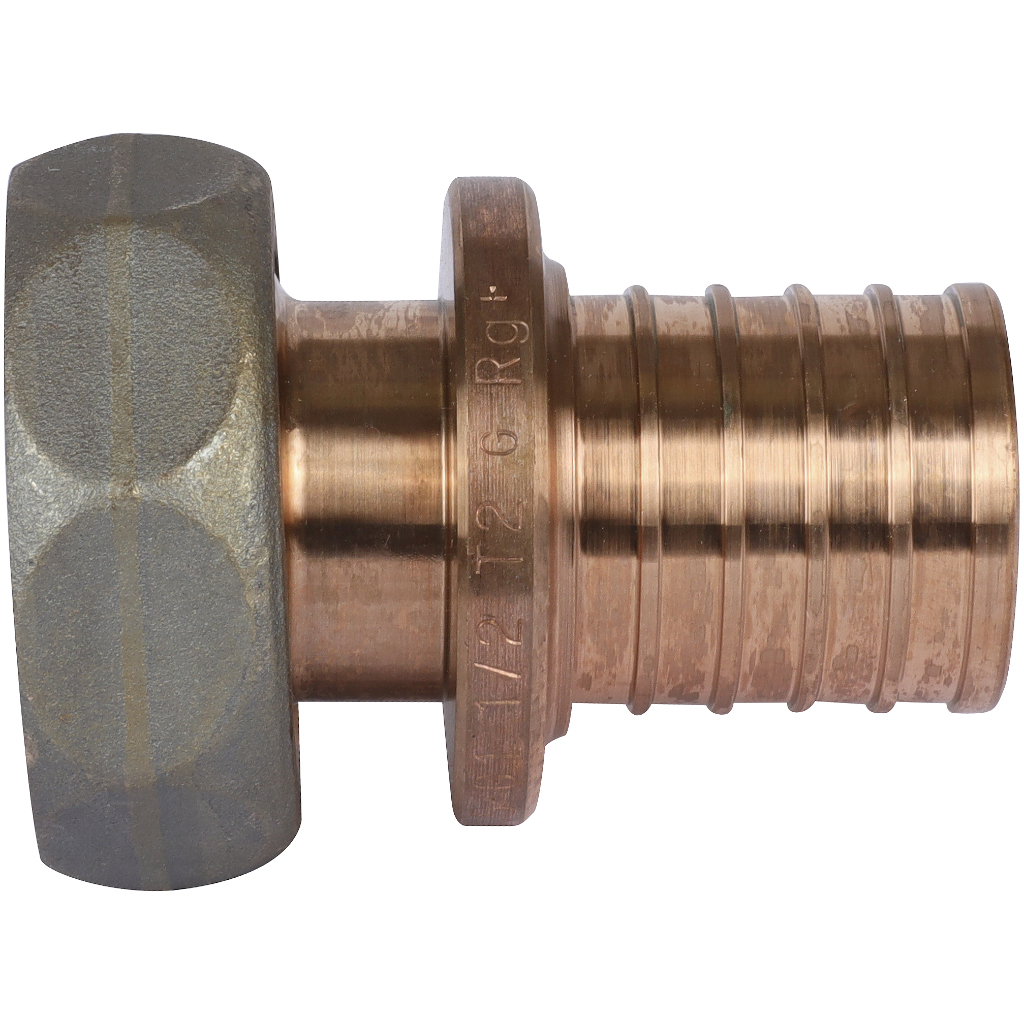 Переходник РЕХАУ RAUTITAN с накидной гайкой 40-G 1 1/2 RX+ для труб из сшитого полиэтилена аксиальный, 14563441001