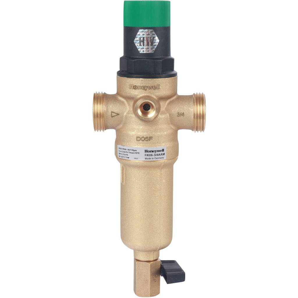 Honeywell (Resideo Braukmann) с редуктором, на горячую воду, 100 мкм, 3/4, FK06-3/4AAM