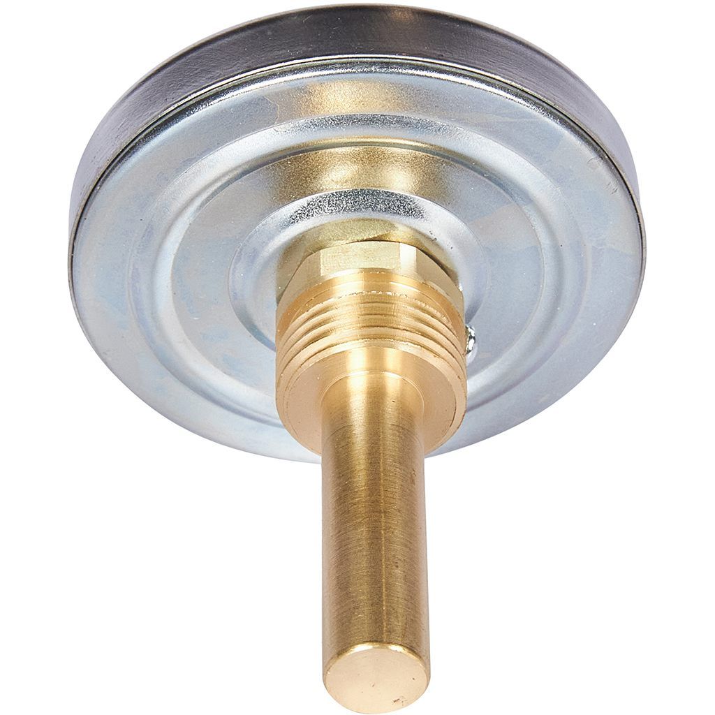 Термометр биметаллический ROMMER 63 мм 120 градусов с погружной гильзой 50 мм 1/2