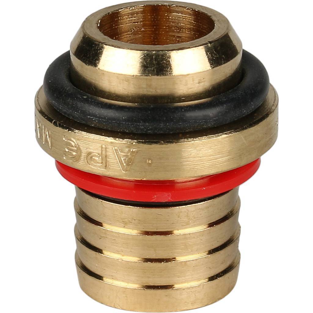 Угольник-переходник STOUT с наружной резьбой 1/2 х20 для металлопластиковых труб винтовой, SFS-0006-001220