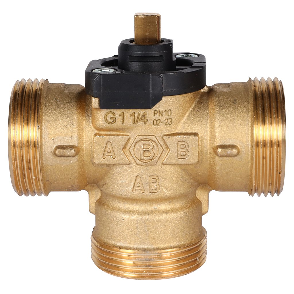 Компактный 3-Ходовой зональный клапан, сервопривод 230V STOUT с кабелем 1м, НР 1 1/4