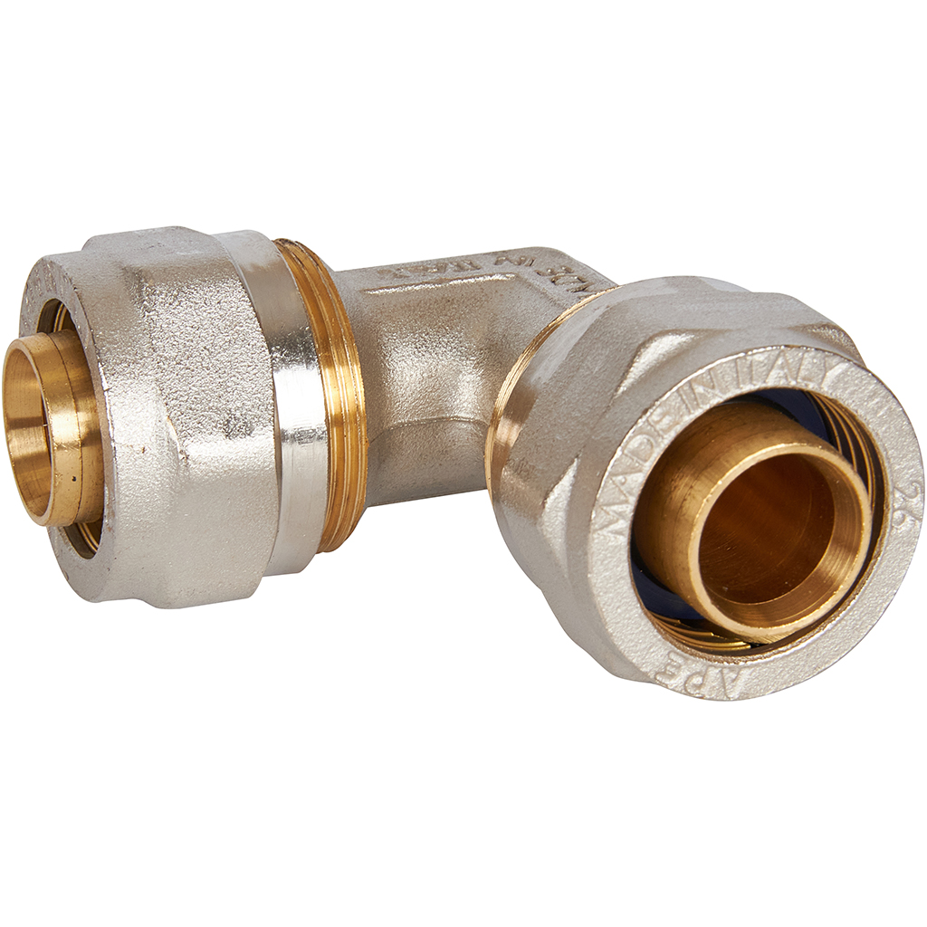 Угольник STOUT  90° 26х26 для металлопластиковых труб винтовой, SFS-0003-002626