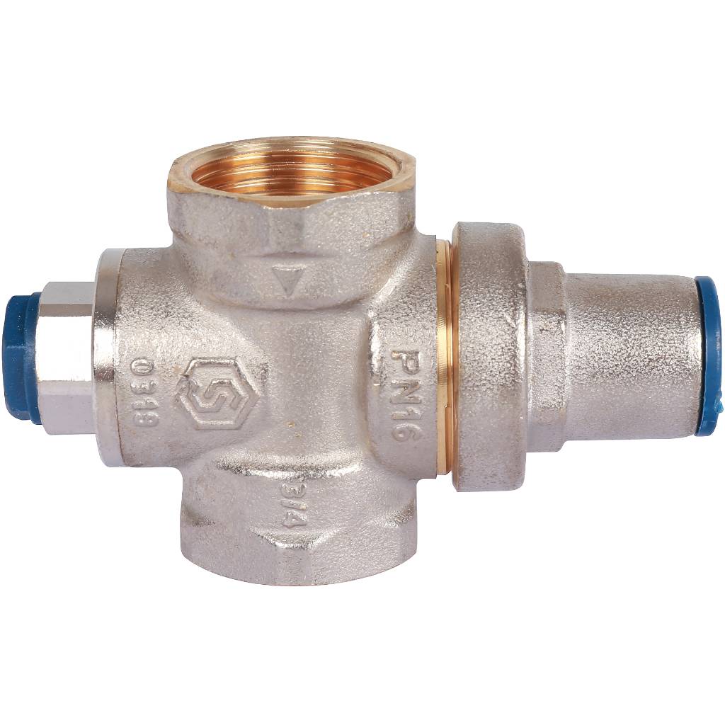 STOUT  Редуктор давления PN16 вн/вн 3/4  с выходом под манометр, SVS-1010-000020