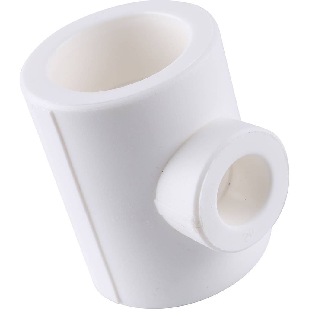Тройник переходной Kalde 40х20х40 для полипропиленовых труб под сварку (цвет белый), 3212-tio-402040