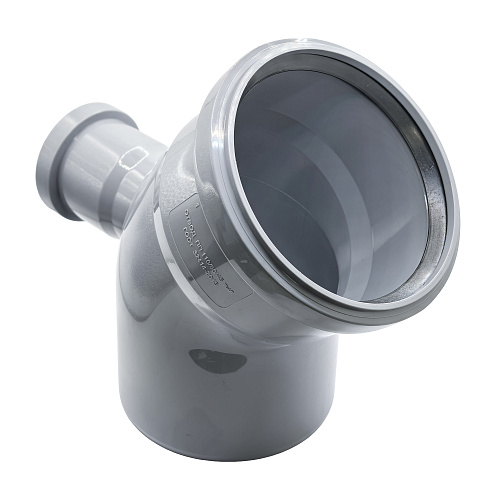 Отвод фронтальный с выходом в тыл ВК ПП 110/50х45, серый,РТП