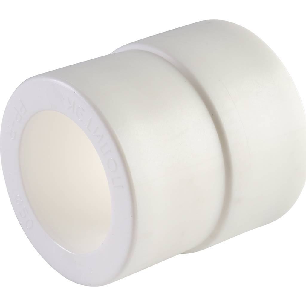 Муфта переходная внутр./наруж. Политэк 50х40 для полипропиленовых труб под сварку (цвет белый), 9200005040