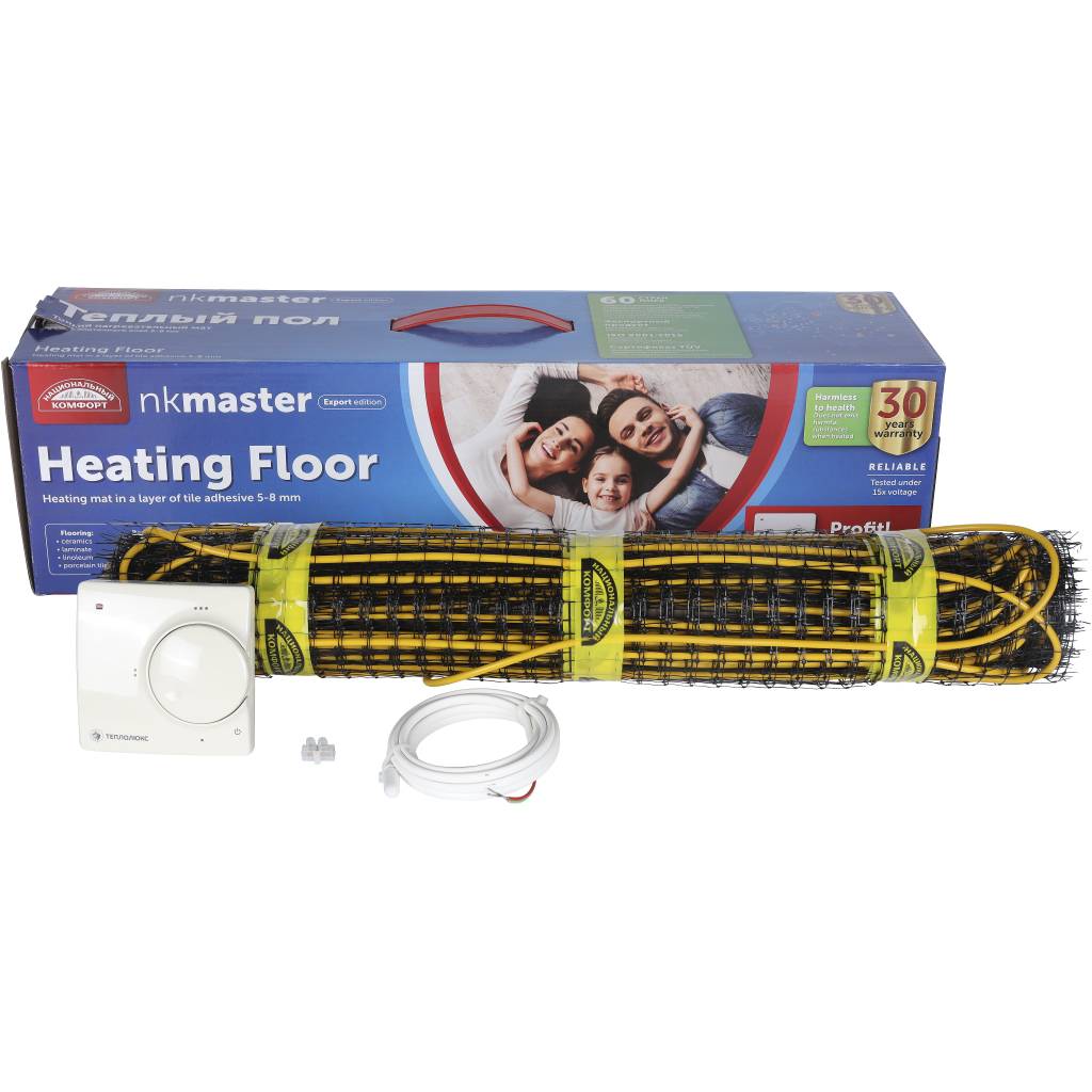 Мат нагревательный Теплолюкс Национальный комфорт 2НК 300 Вт/2,0 кв.м Мастер с терморегулятором, 2228657