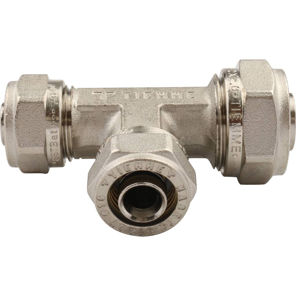 Тройник переходной TIEMME (20.2х16.2х16.2) для металлопластиковых труб винтовой, 1600044