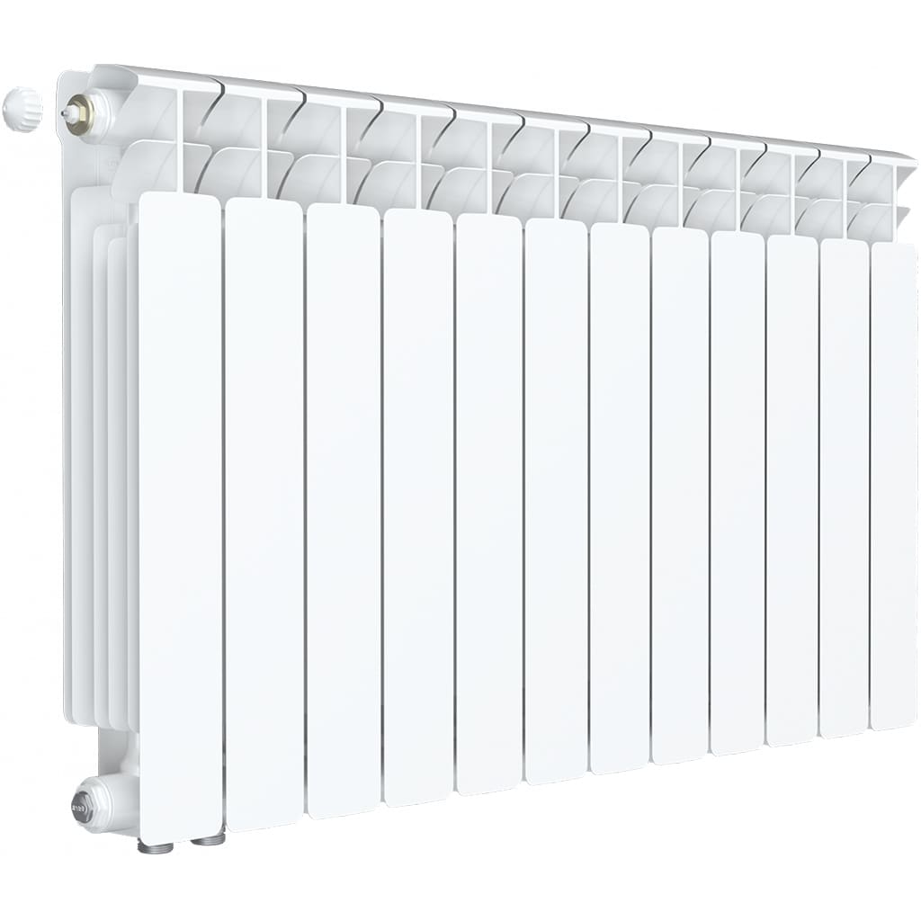Радиатор биметаллический RIFAR BASE VENTIL 500 12 секции BVRL нижнее правое подключение (белый RAL 9016), 1RB50.VС-12