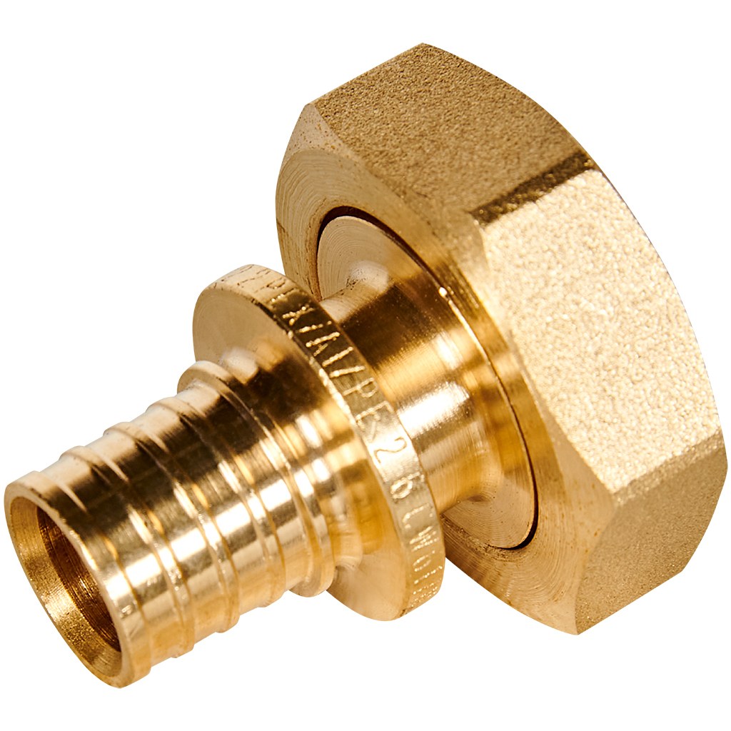 Переходник с накидной гайкой (евроконус) ROMMER 16xG 3/4 для труб из сшитого полиэтилена аксиальный