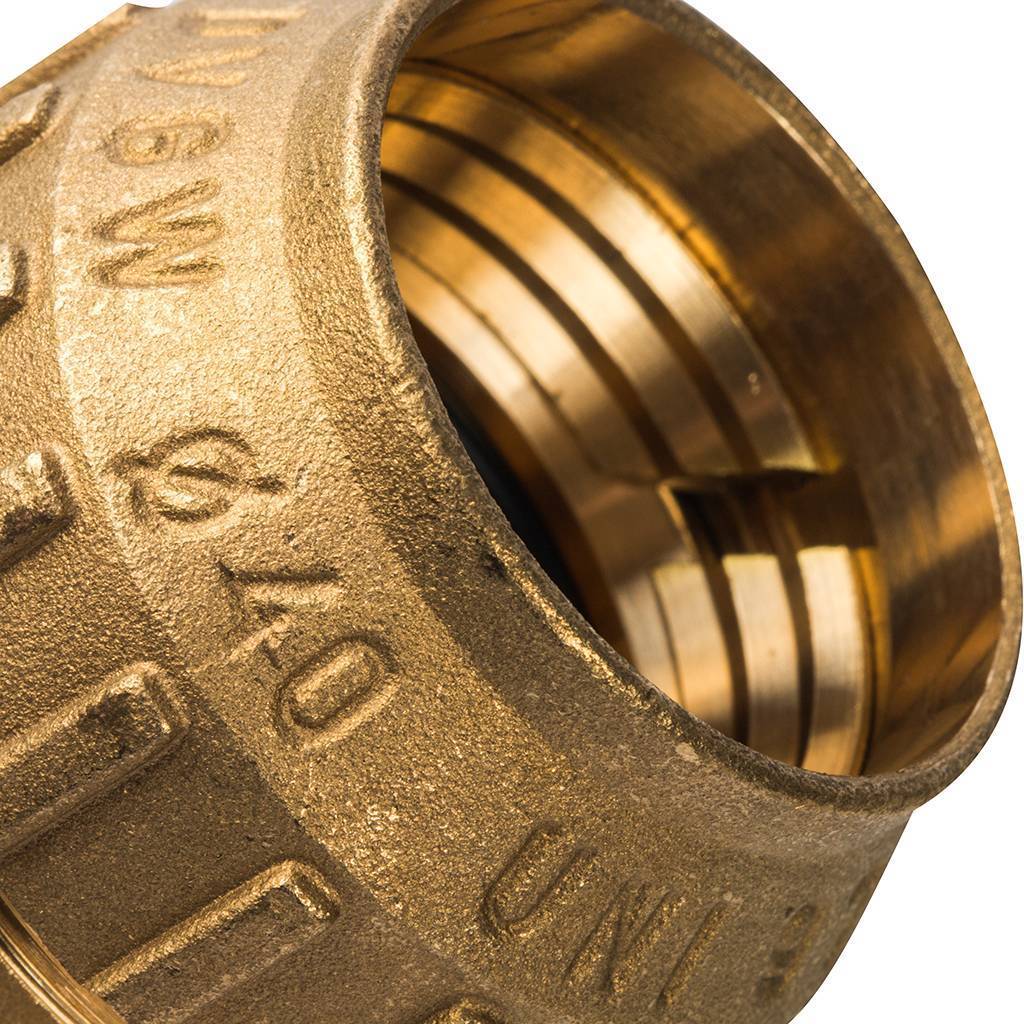 Тройник TIEMME с внутренней резьбой 40х1 1/4х40 для металлопластиковых труб винтовой, 3400045